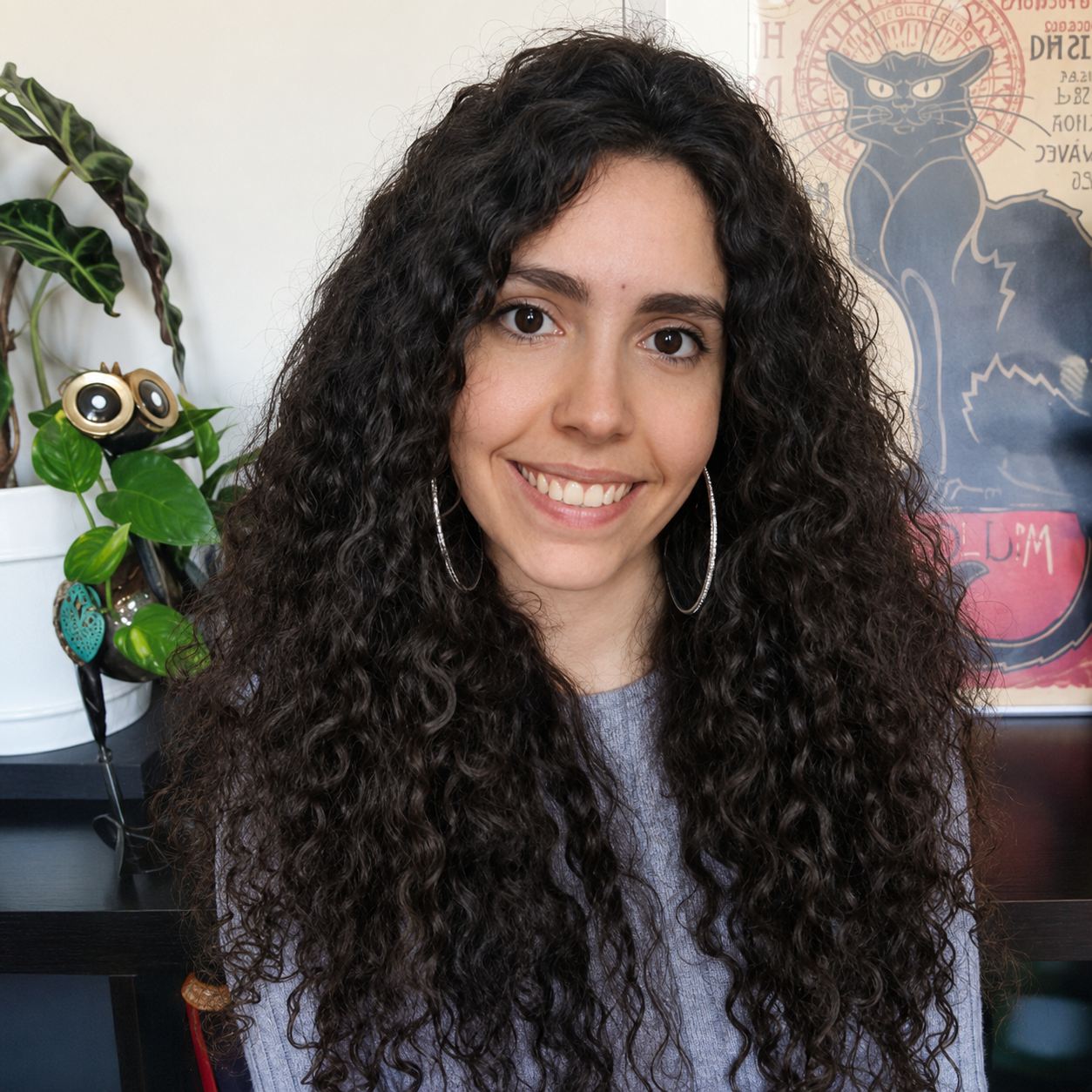 Bárbara, your Spanish teacher, smiling